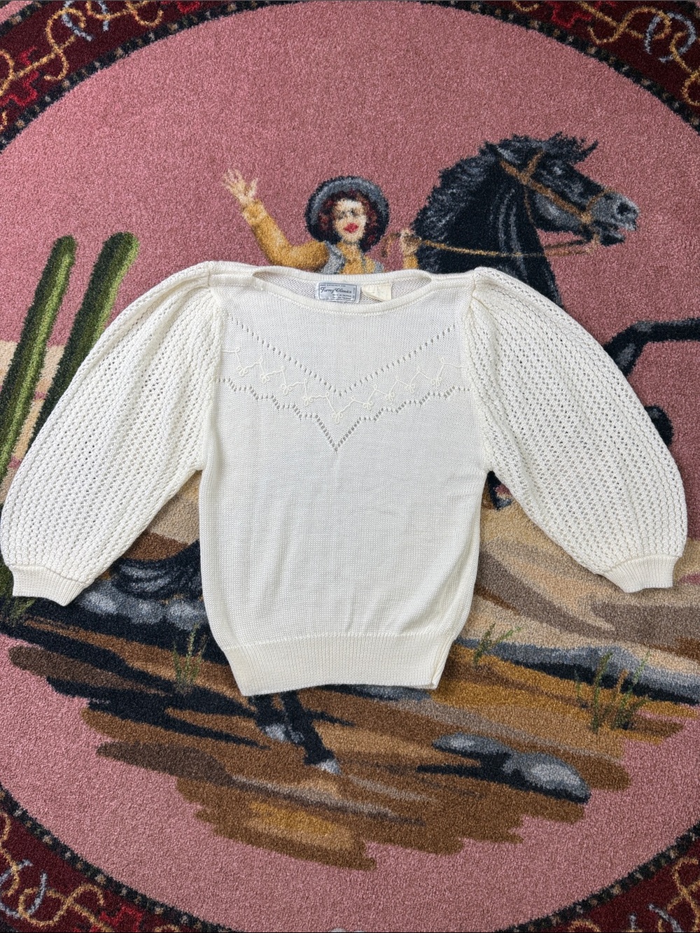 Vintage Sweater Puff Sleeves